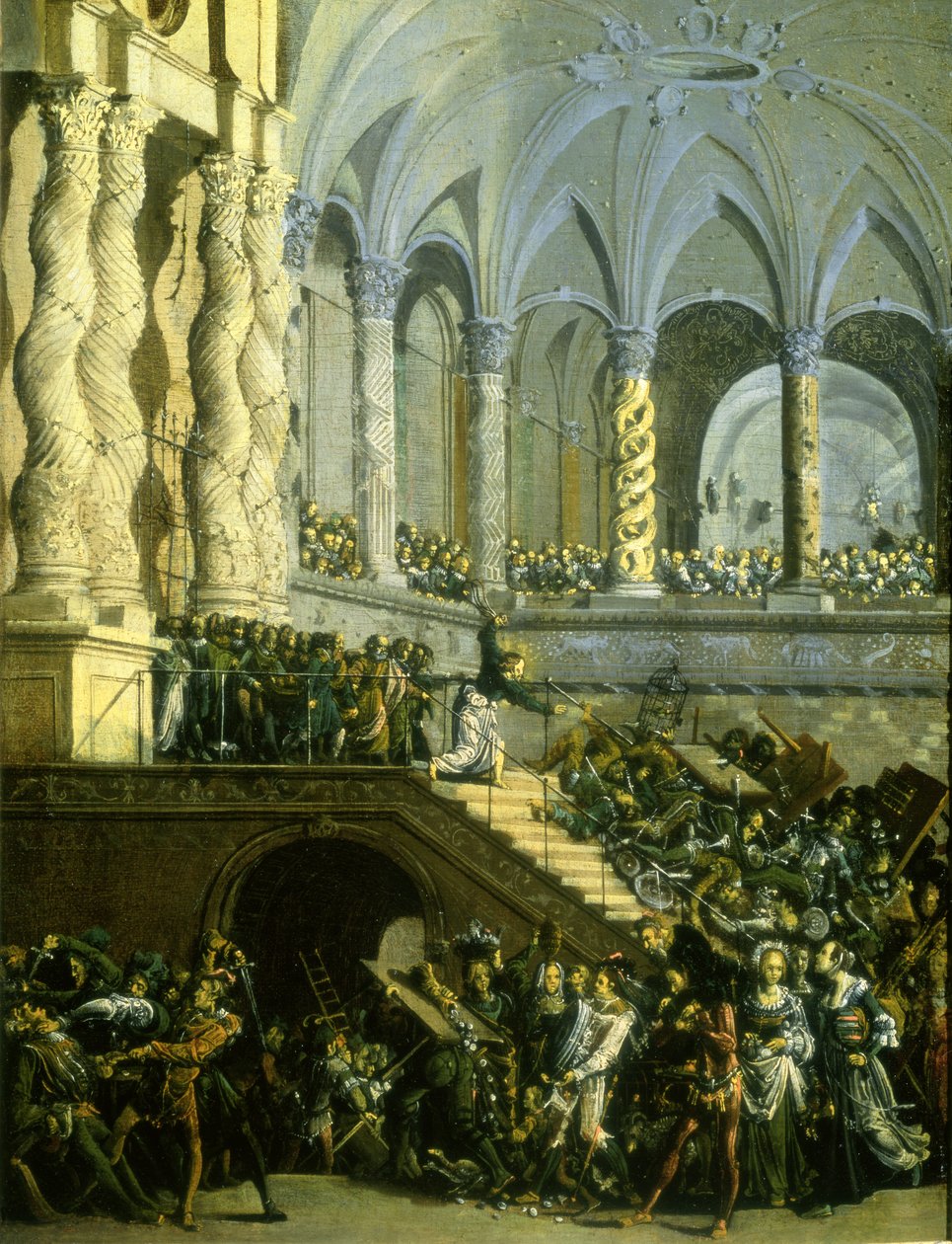 Cristo expulsando a los mercaderes del templo de Francois de Nome