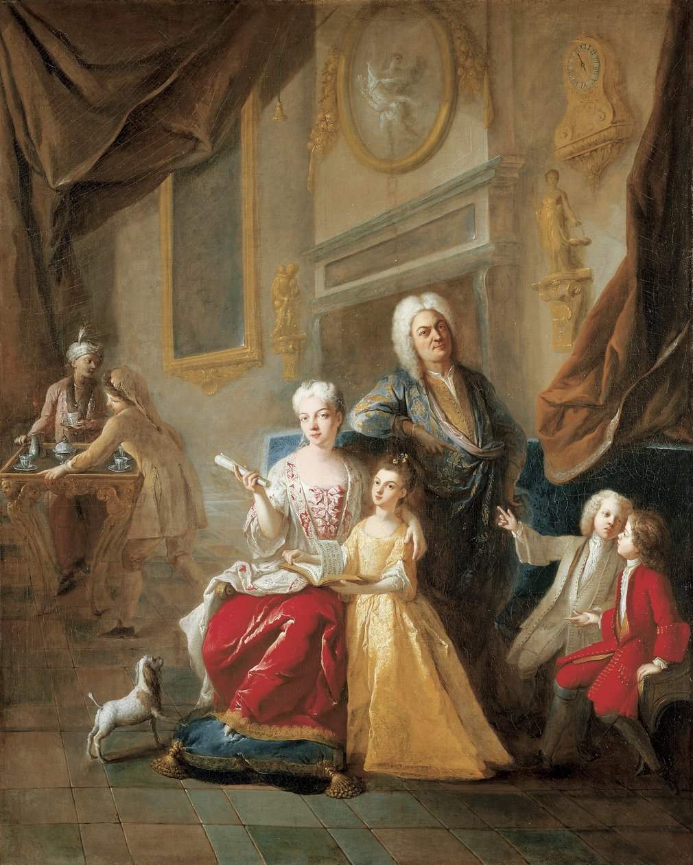 Retrato de una familia en un interior de Jean François de Troy