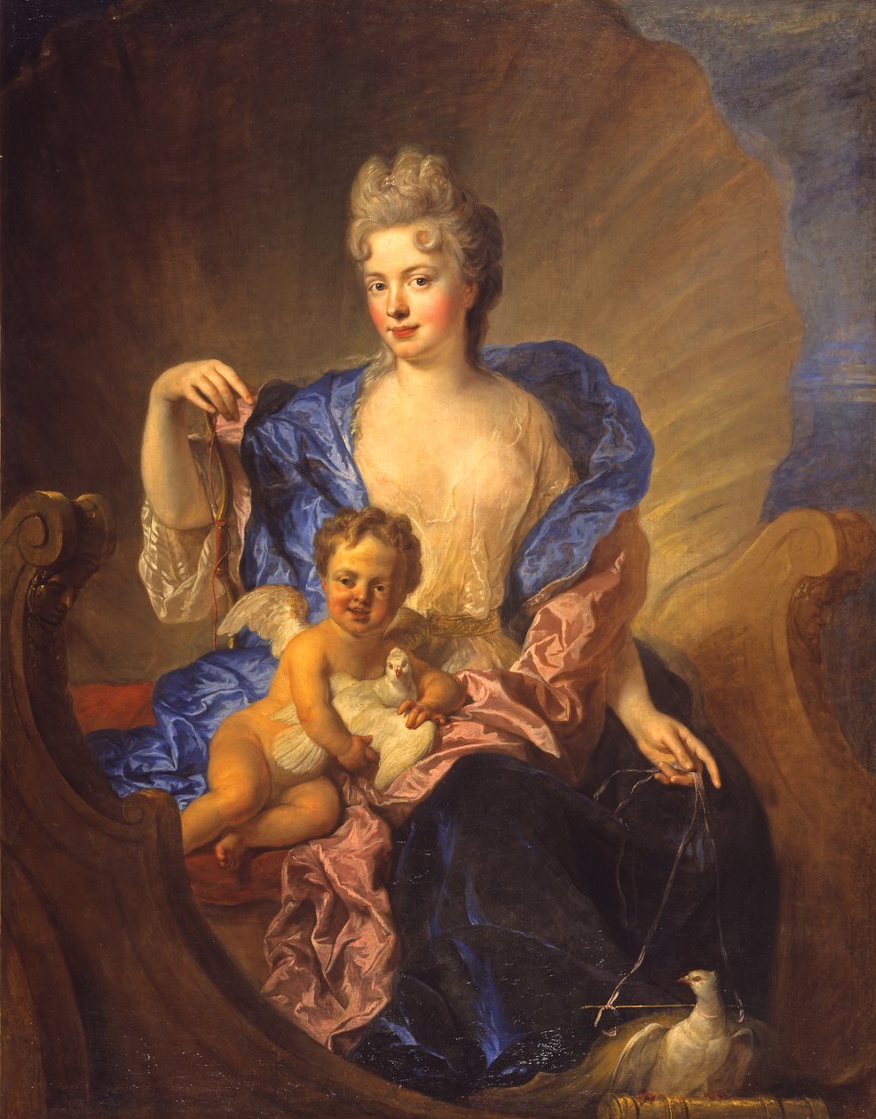 La condesa von Cosel y su hijo como Venus y Cupido, circa 1712-1715 de Francois de Troy