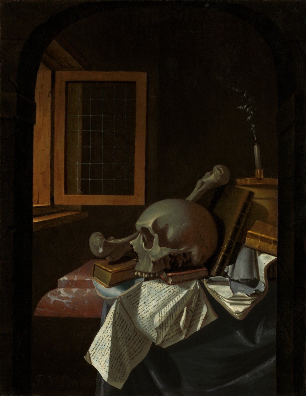 Vanitas Bodegón, c. 1650 de Francois van Daellen