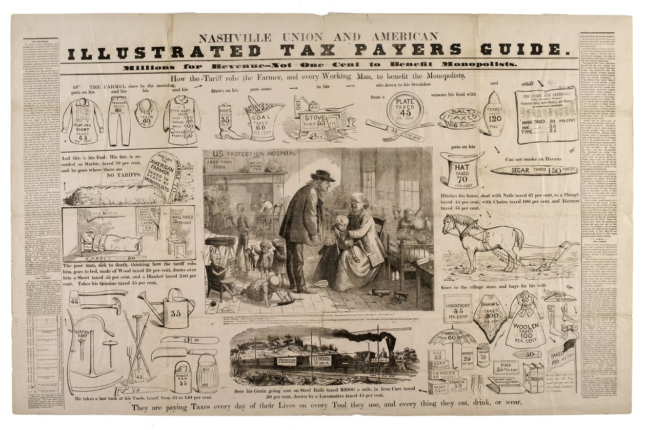 Guía ilustrada de contribuyentes de Nashville Union y American, c.1869-73 de Frank Bellew