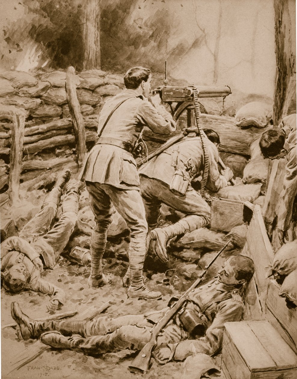 El teniente Campbell y el soldado Vincent, canadienses, en 