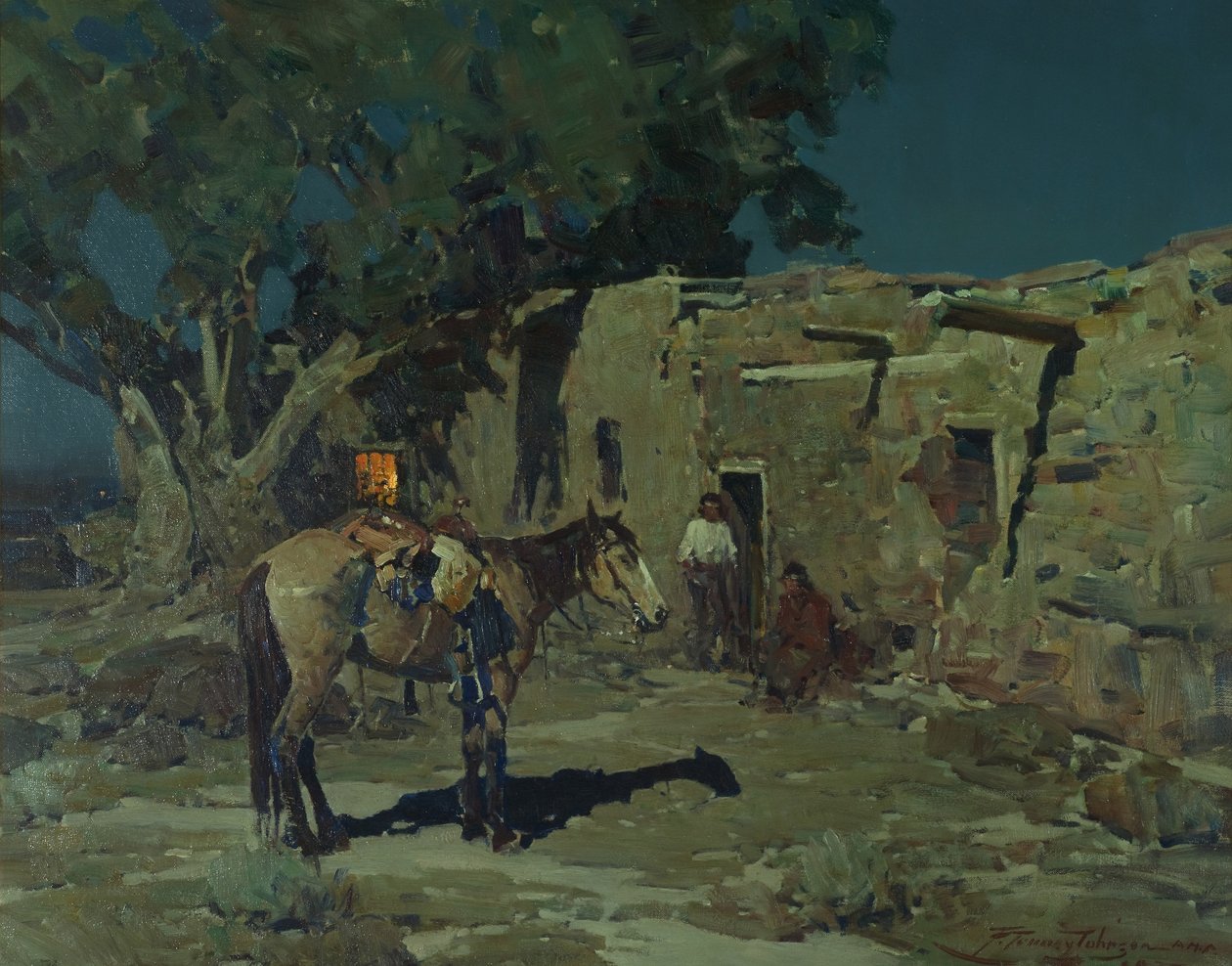En el viejo Isleta, 1935 de Frank Tenney Johnson