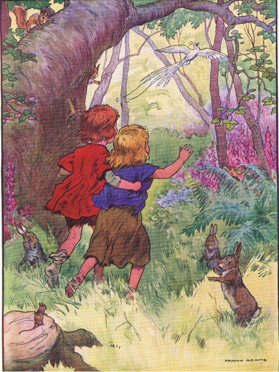 Los niños estaban perdidos, de Hansel y Gretel publicado por Blackie & Son Limited, c.1940 de Frank Adams