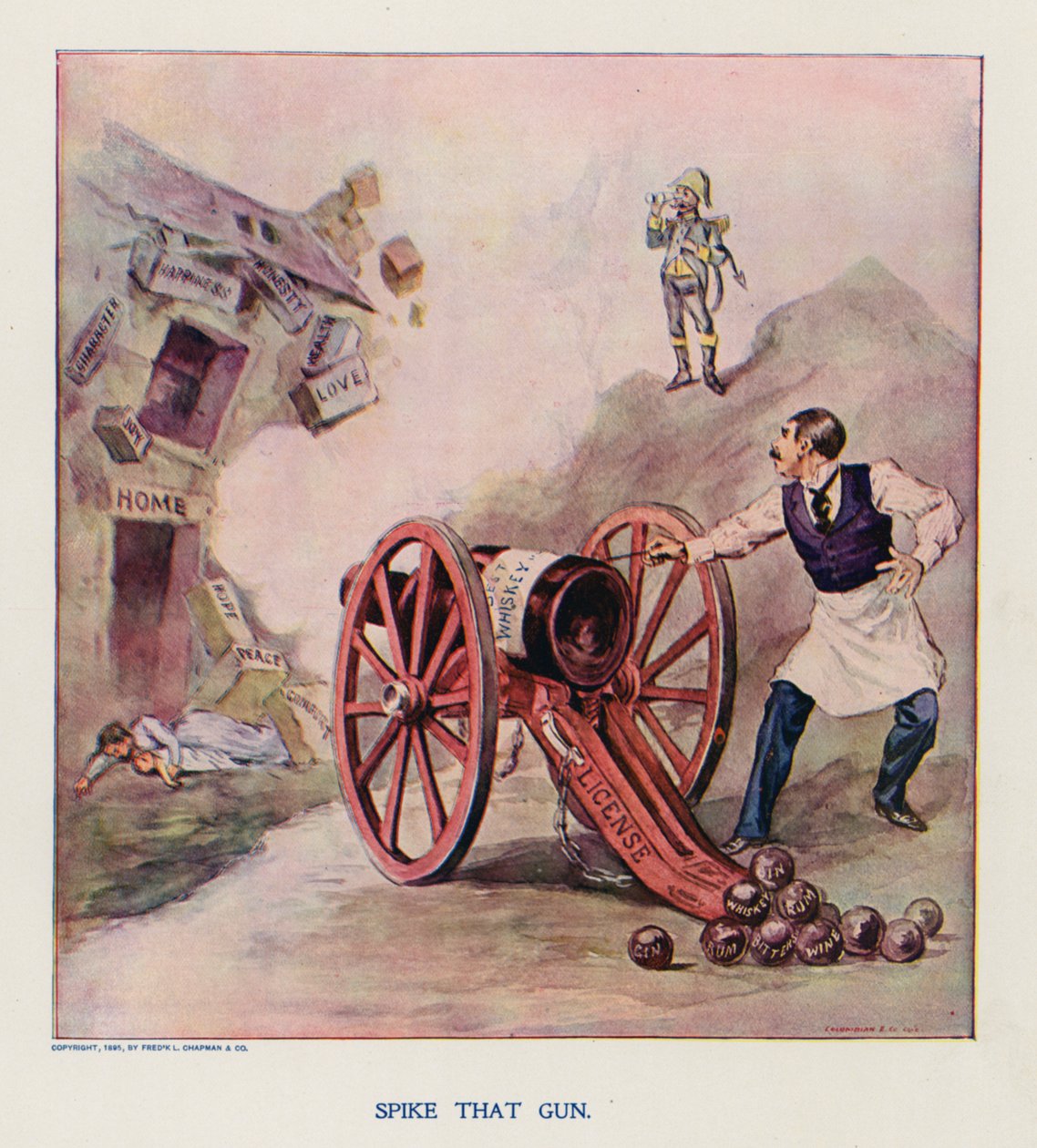 ¡Pica esa pistola! (litografía en color) de Frank Beard