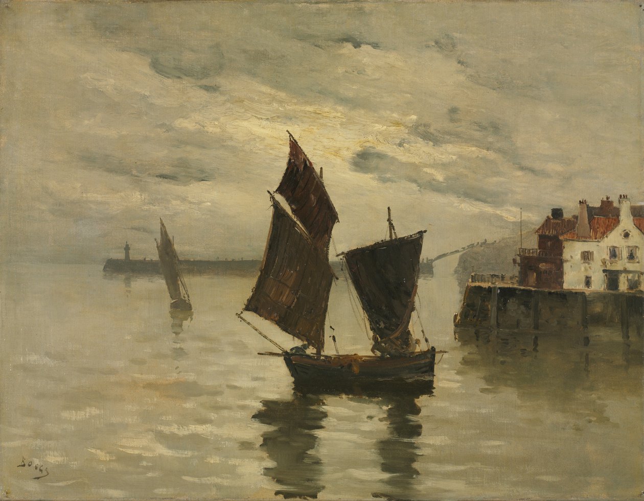 Escena del puerto de Frank Boggs