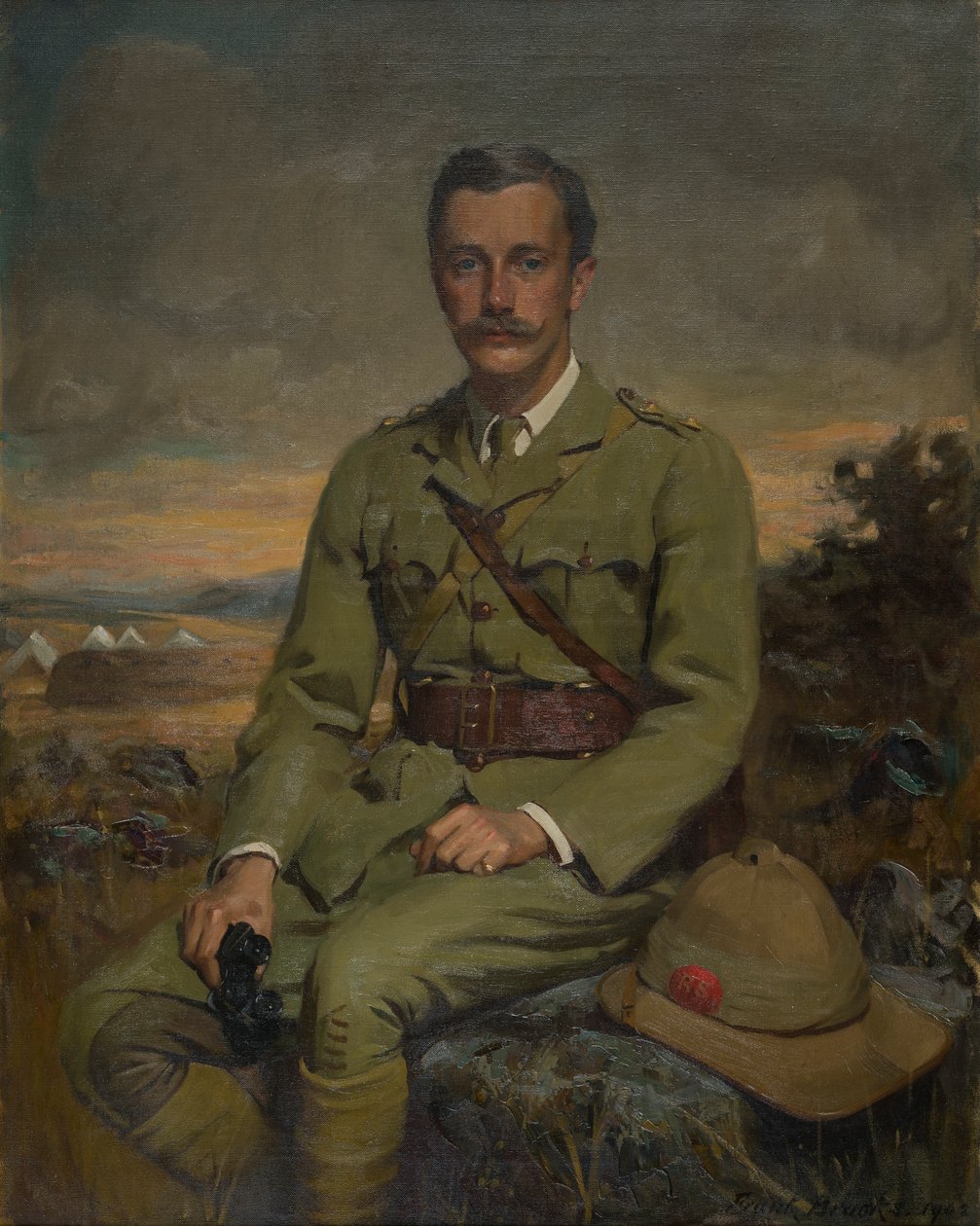 Retrato de Orlando, vizconde de Newport, luego quinto conde de Bradford, c.1902 (óleo sobre lienzo) de Frank Brooks