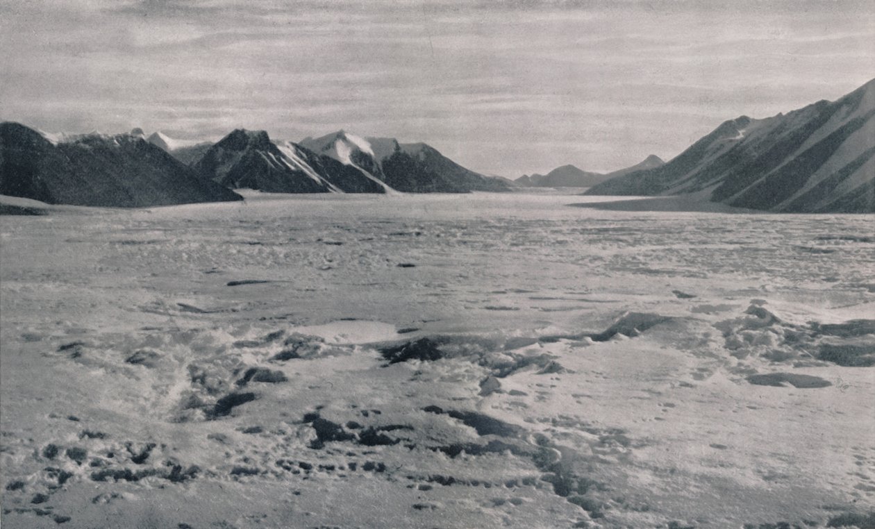 Un Valle de Glaciar de Salida Completamente Lleno de Hielo, c1911, 1913 de Frank Debenham