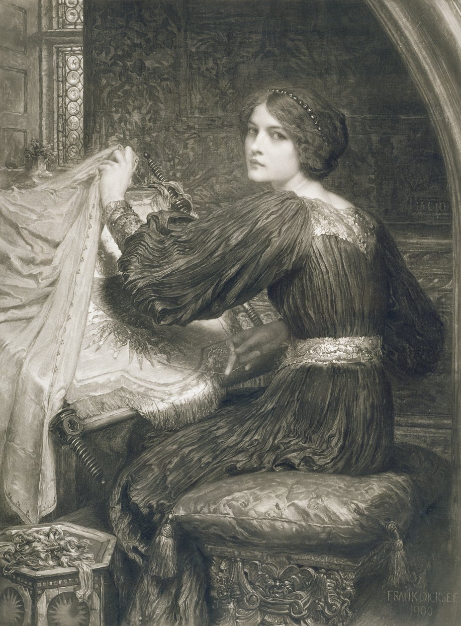Penélope, grabado por Norman Hirst (1862-c.1955) publicado por Frost and Reed, 1903 de Frank Dicksee