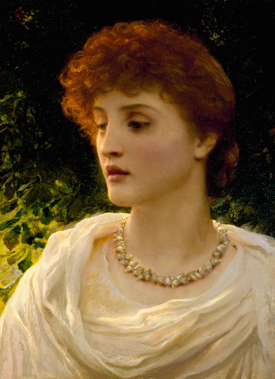 "Sylvia" Retrato de una joven de la burguesía victoriana inglesa. Pintura de Frank Dicksee (1853-1928) Colección particular de Frank Dicksee