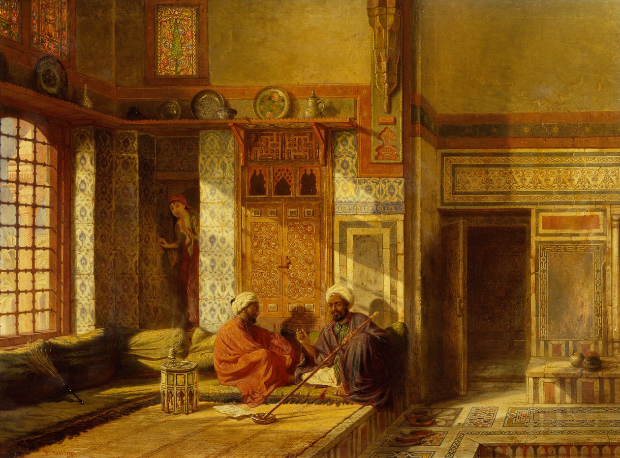 Eavesdropping (óleo sobre lienzo) de Frank Dillon