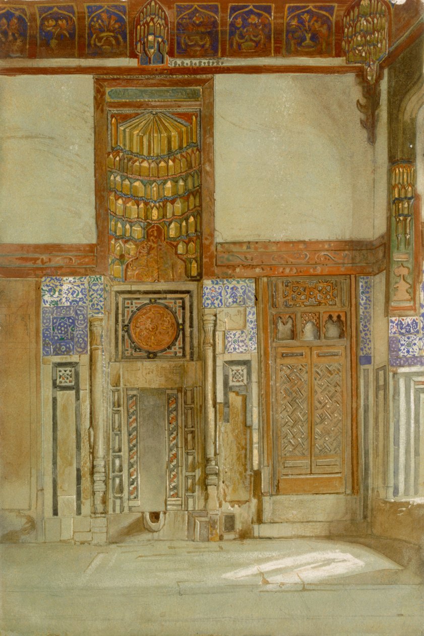 Interior de la casa del Mufti Sheikh El Mahadi, El Cairo de Frank Dillon