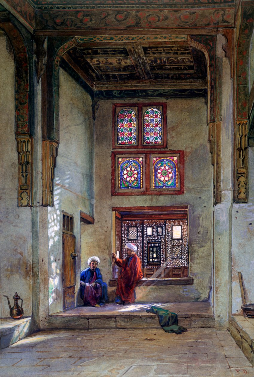 Sala de recepción, Casa de Memlook Radnau Bey, El Cairo, 1873 de Frank Dillon