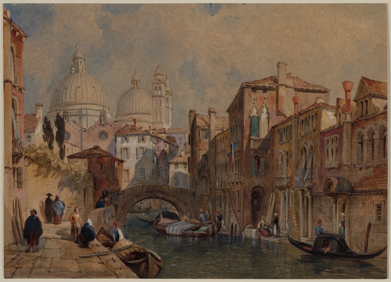 View of Venice: The Dome of Santa Maria della Salute Seen from the Rear of the Da Mula Palace, looking Eastward de Frank Dillon