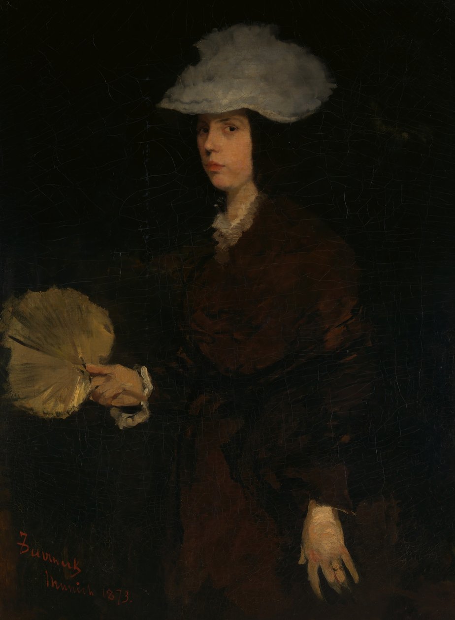 Dama con abanico de Frank Duveneck