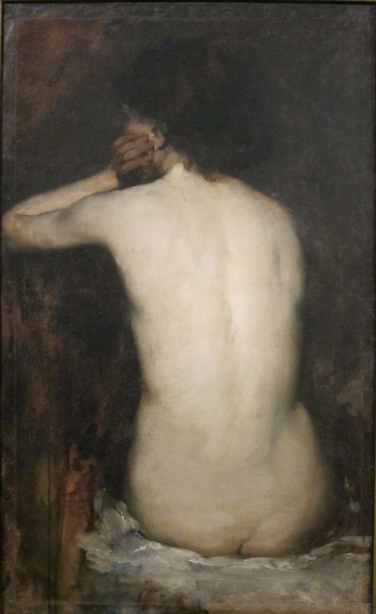 Desnudo de espaldas, estudio" de Frank Duveneck, Museo de Arte de Cincinnati de Frank Duveneck