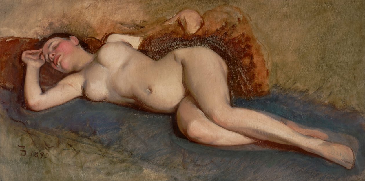 Desnudo recostado de Frank Duveneck