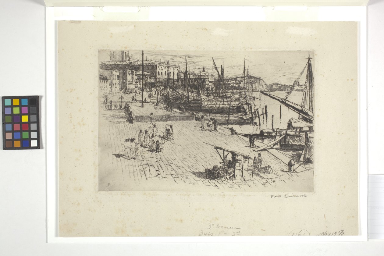 Riva Degli Schiavoni (Lámina 1) (tinta) de Frank Duveneck