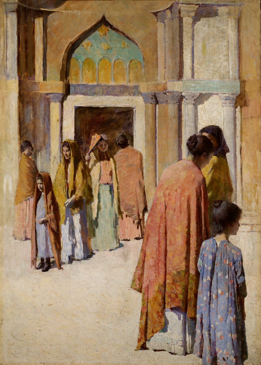 Mujeres cerca de las escaleras no. I de Frank Edwin Scott