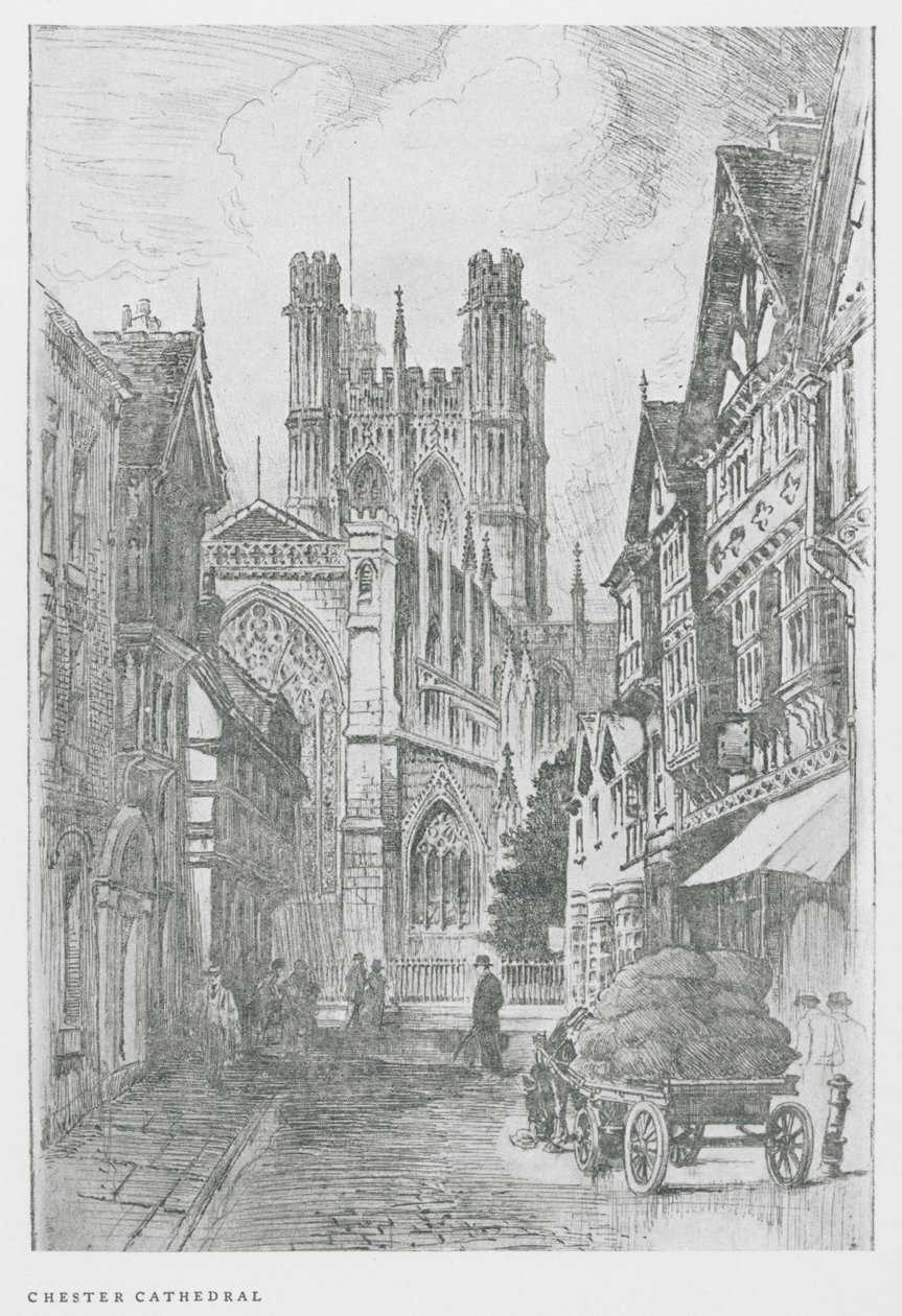 Catedral de Chester (litografía) de Frank Greenwood