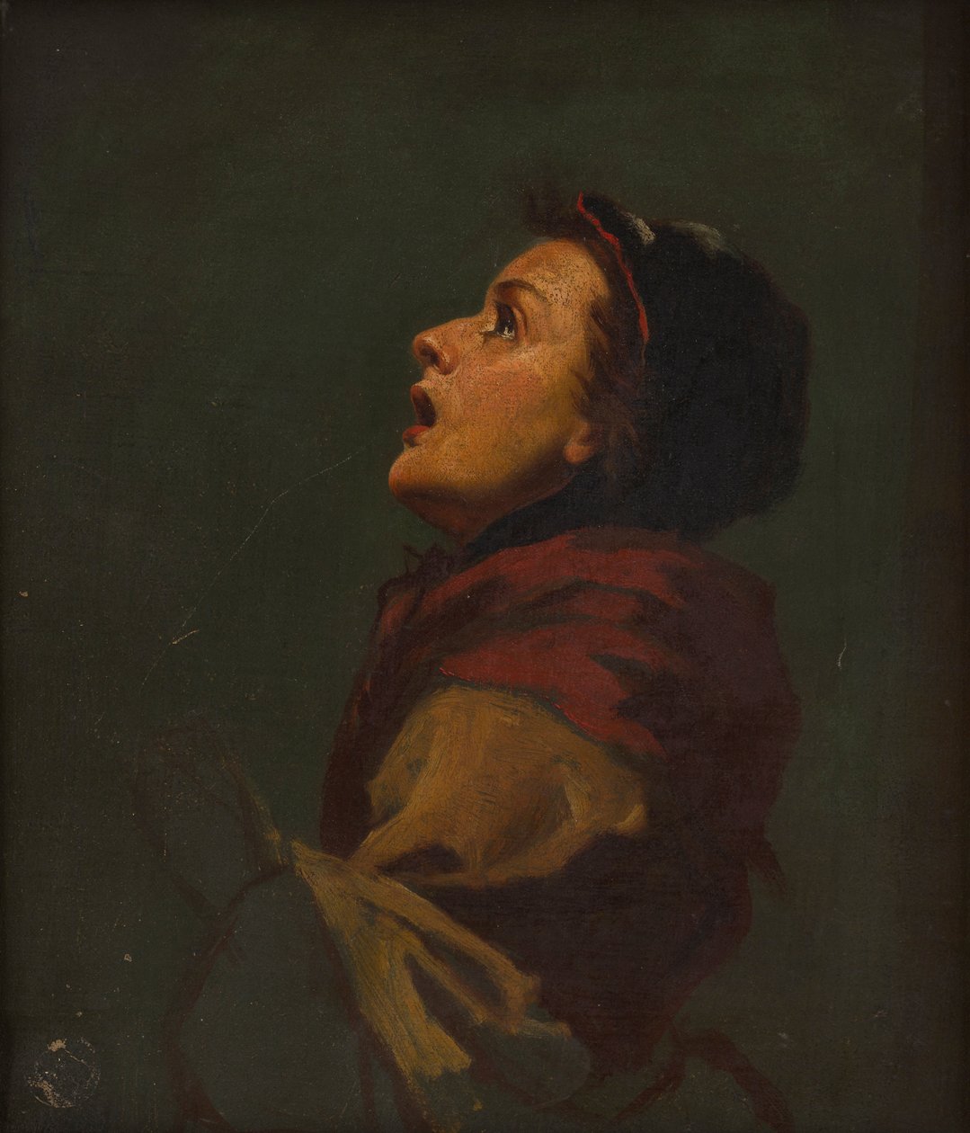 Estudio de una mujer mirando al cielo de Frank Holl