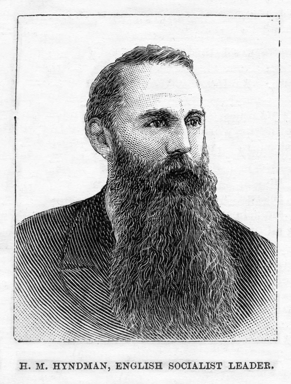 H.M. Hyndman, fundador del primer partido político socialista británico, ilustración de 