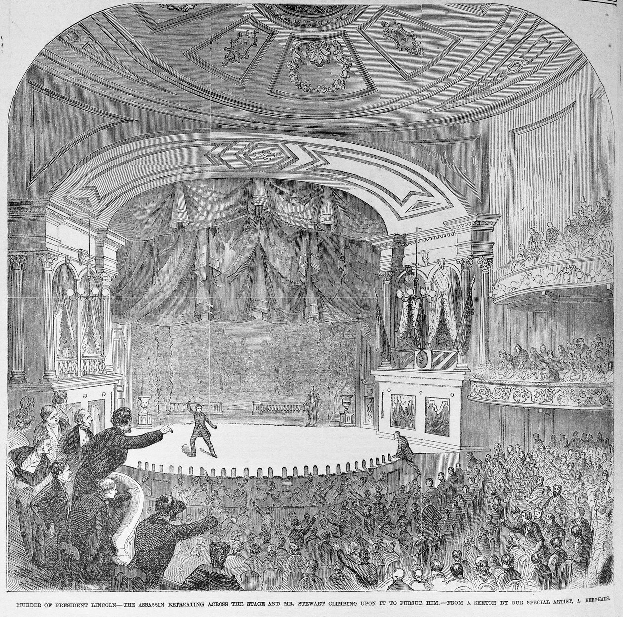 El asesinato de Abraham Lincoln en el palco del Teatro Ford, 14 de abril de 1865, de 