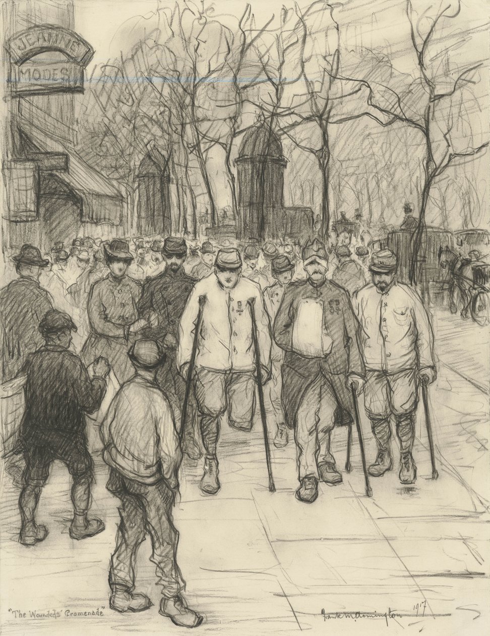 El paseo de los heridos, 1917 de Frank Milton Armington