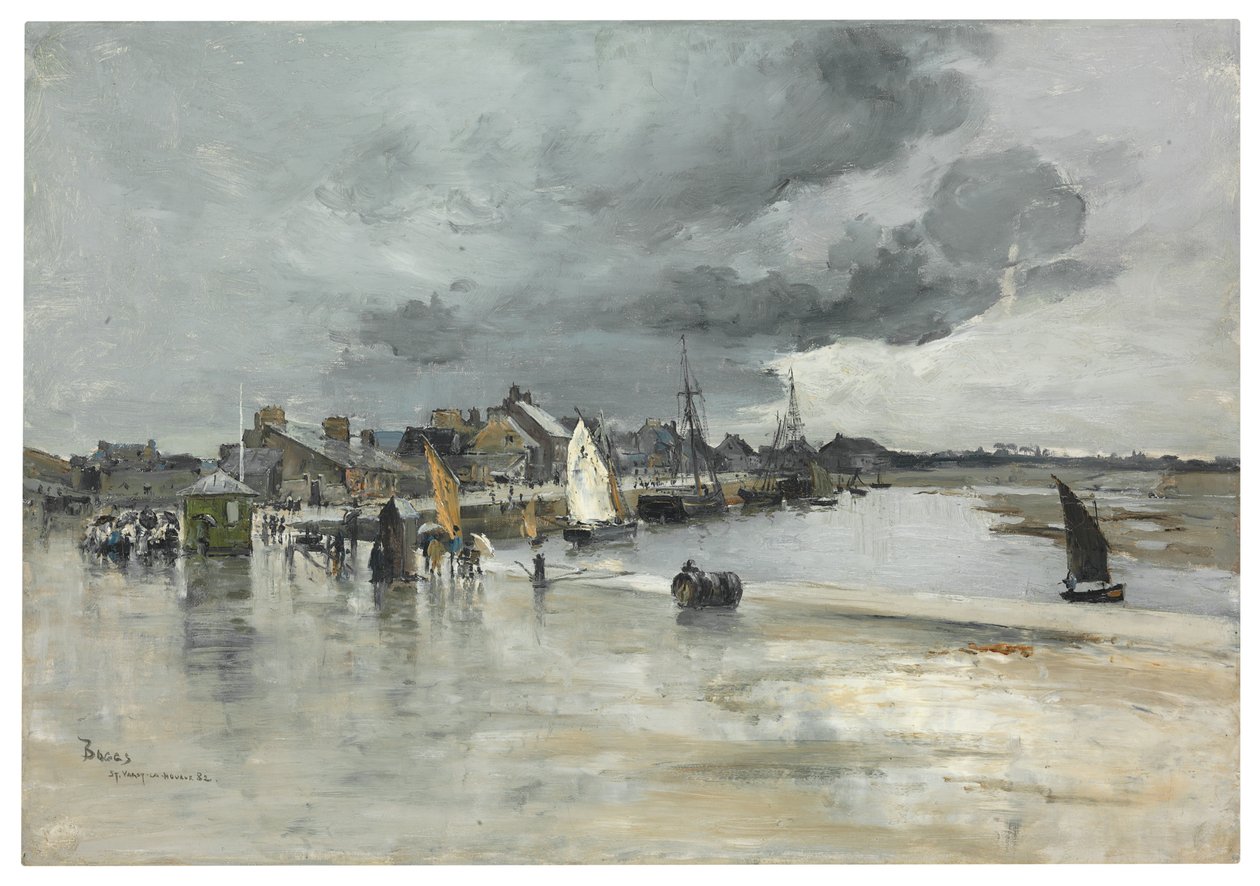 Puerto en St. Vaast, La Haya, 1882 de Frank Myers Boggs