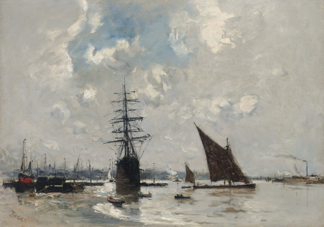 Barcos en el Támesis de Frank Myers Boggs