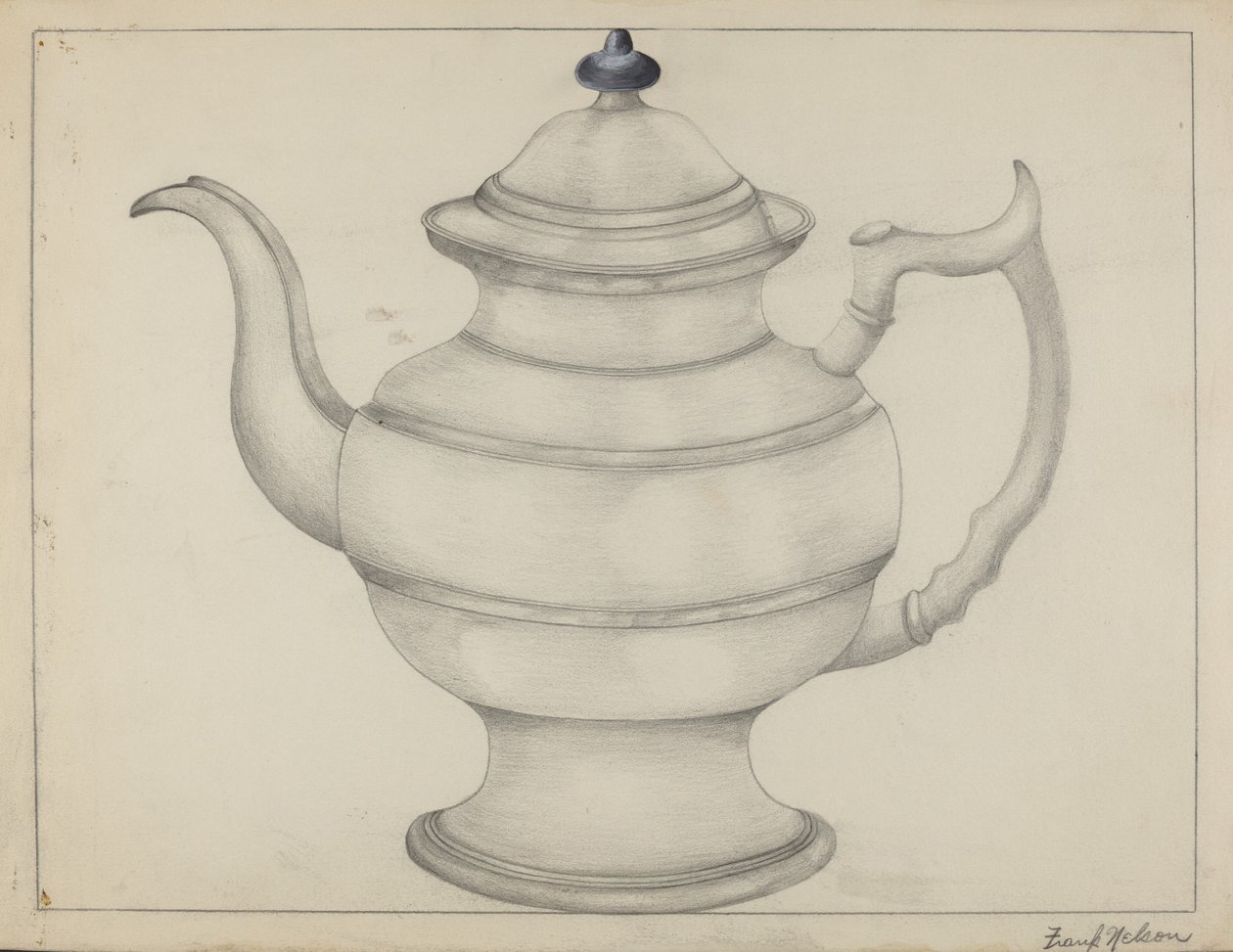 Tetera de peltre de Frank Nelson