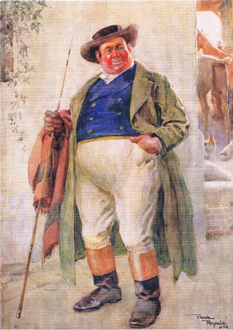 Mr Weller senior (Pickwick Papers) (litografía en color) de Frank Reynolds