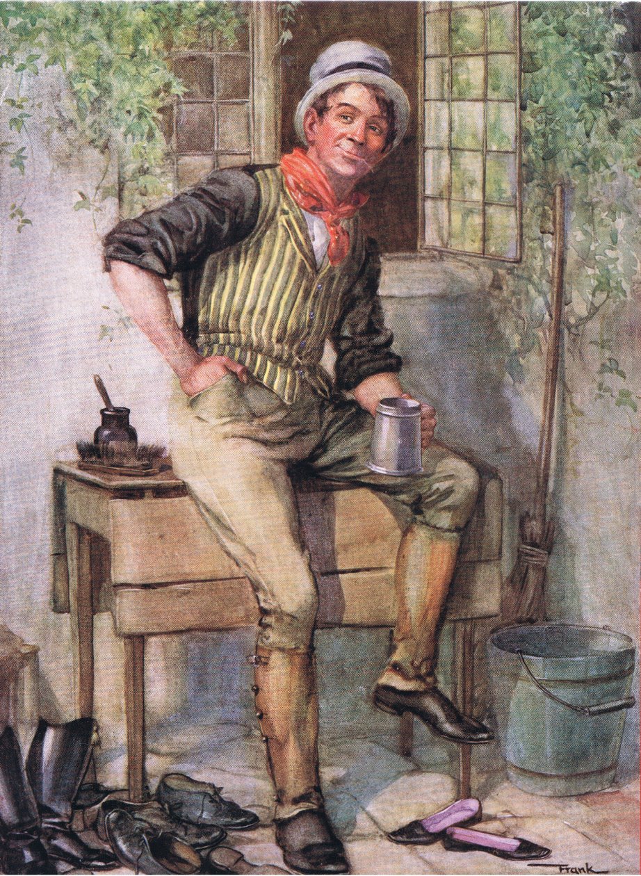 Sam Weller (Pickwick Papers) (litografía en color) de Frank Reynolds
