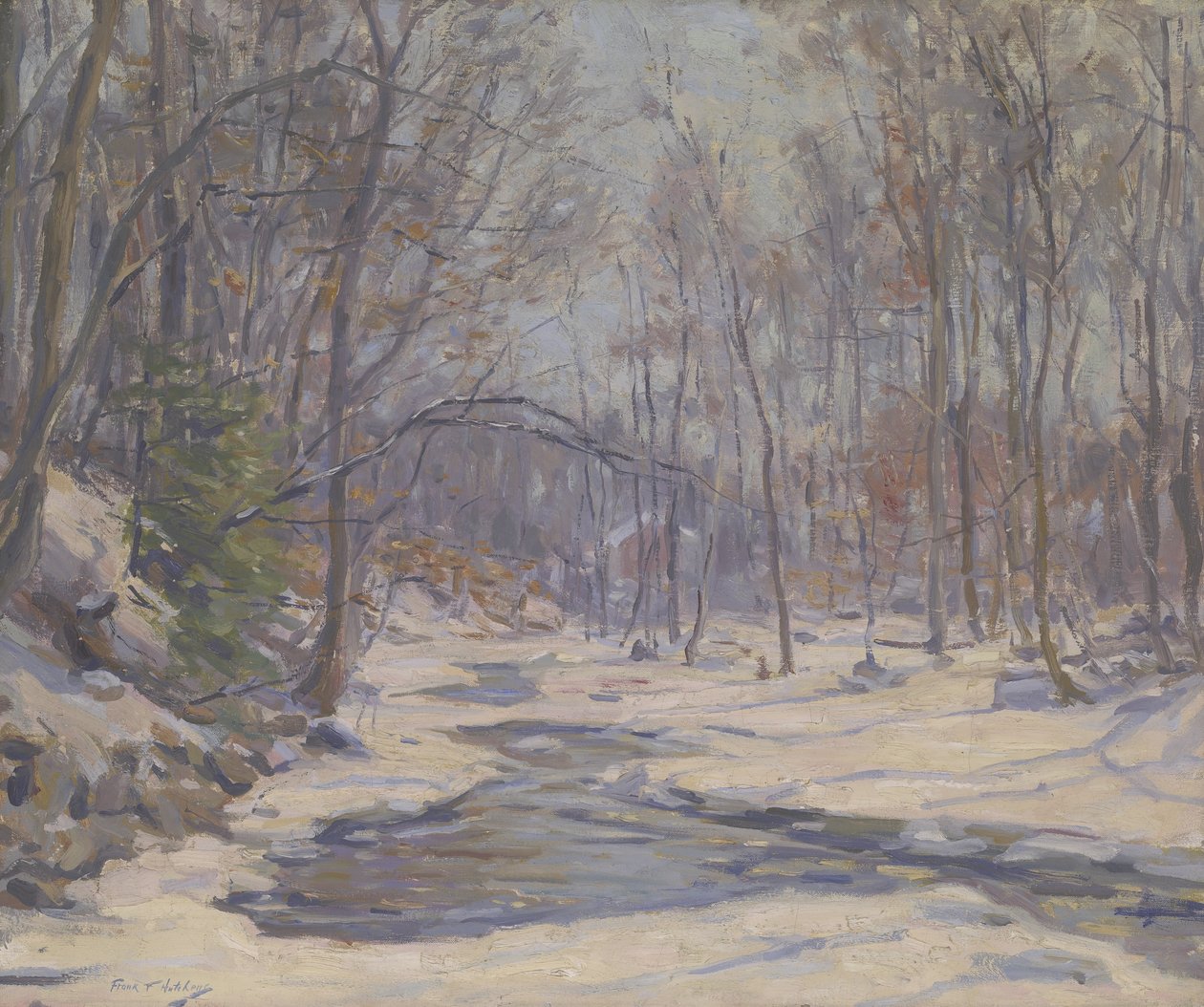 Una mañana de invierno (óleo sobre lienzo) de Frank Townsend Hutchens