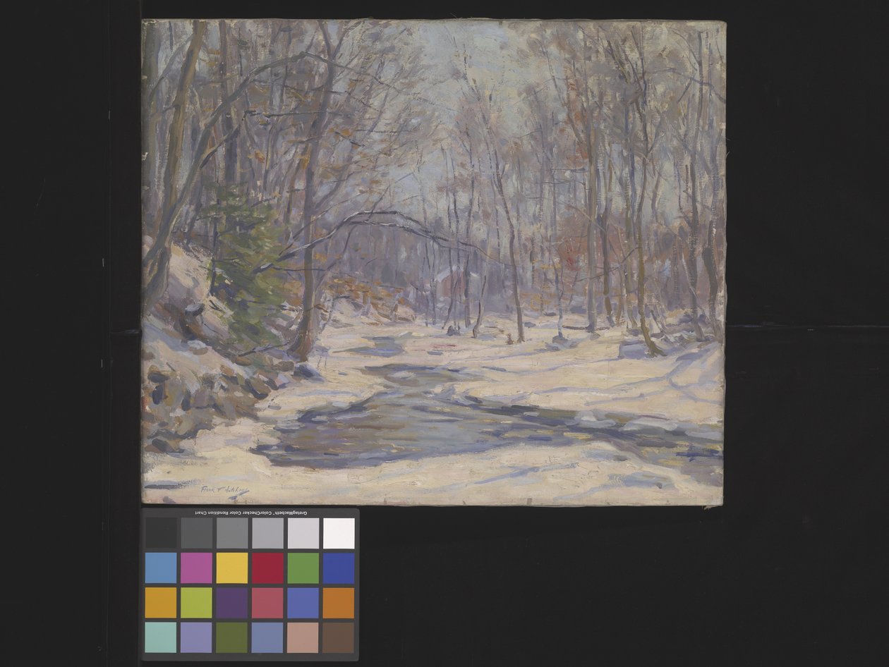 Una mañana de invierno (óleo sobre lienzo) de Frank Townsend Hutchens