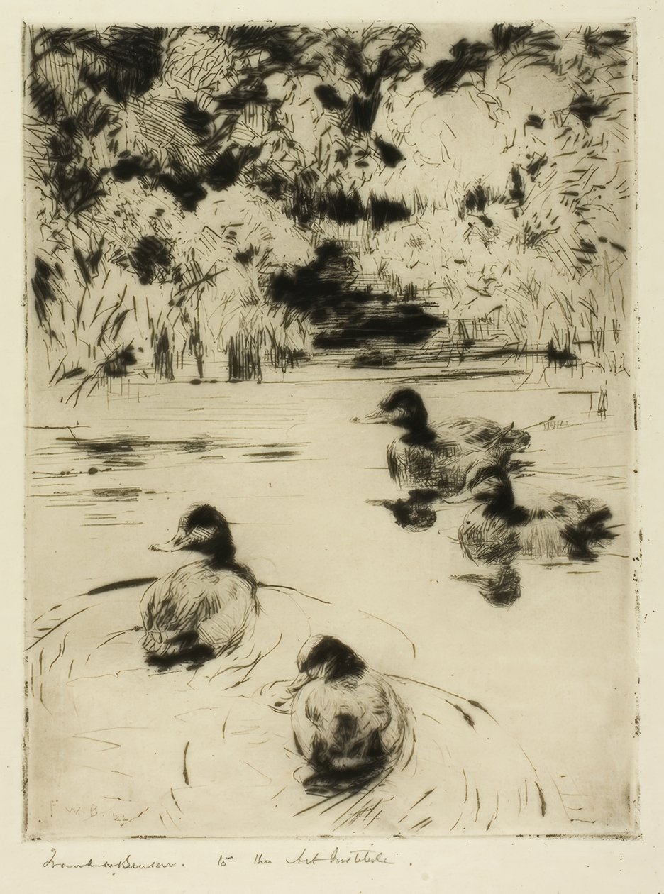 Pequeños pajarillos azules de Frank Weston Benson