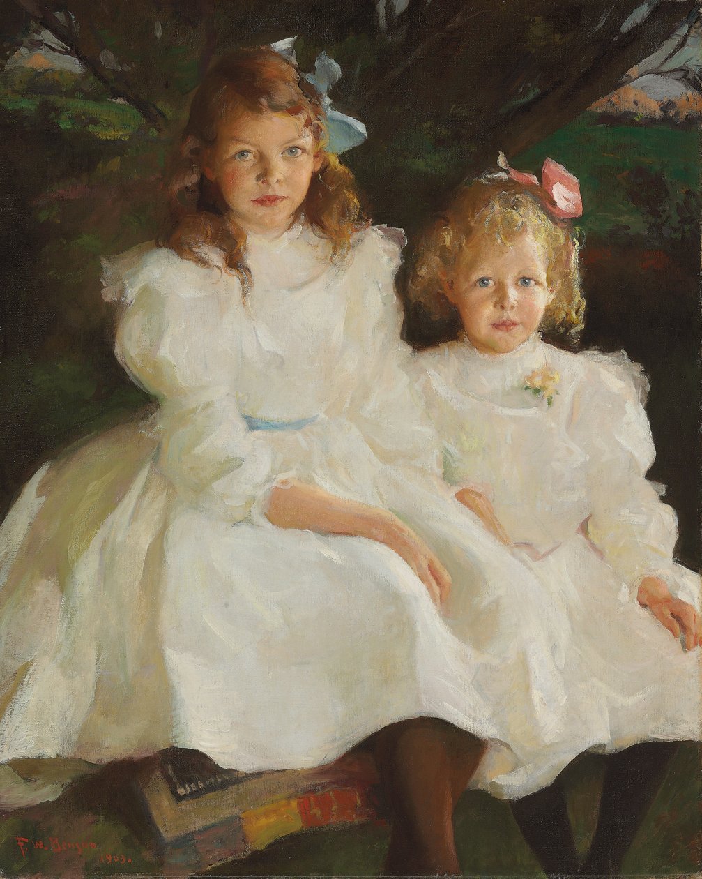 Dos niñas pequeñas de Frank Weston Benson