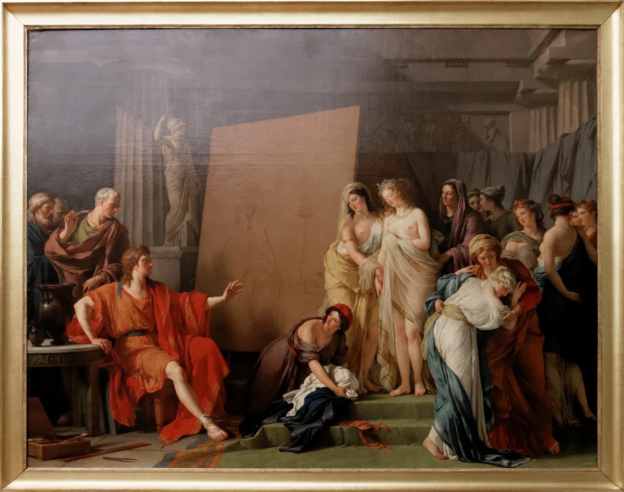 Zeuxis eligiendo modelos de las mujeres hermosas de Croton de François André Vincent
