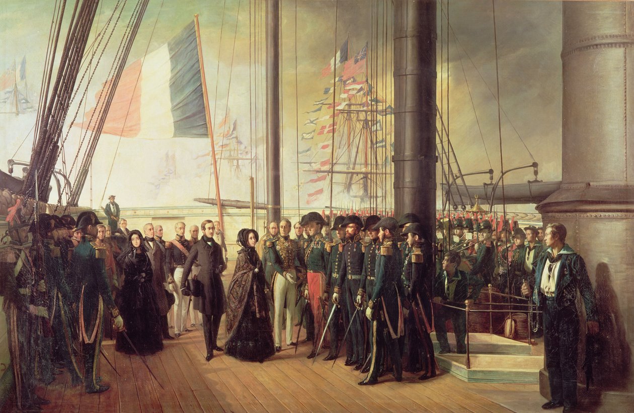La Reina Victoria I, recibida a bordo del vapor 