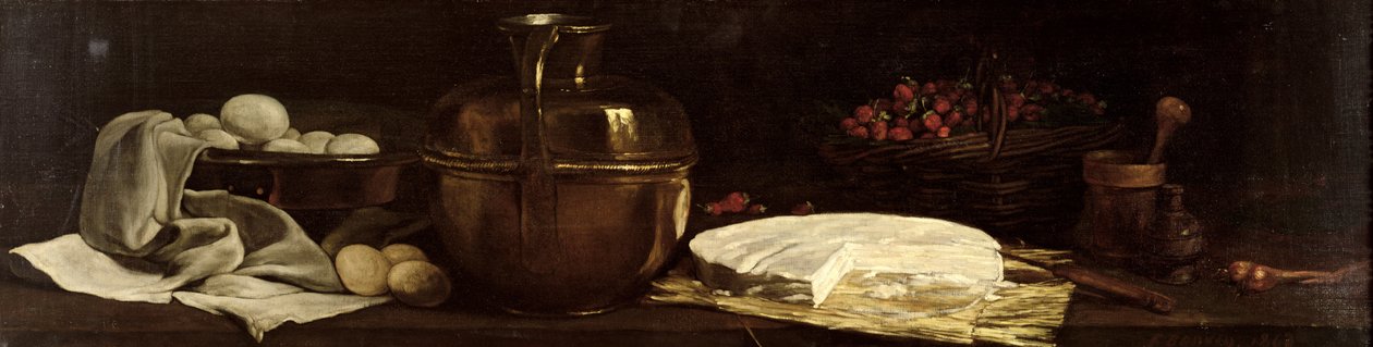 Naturaleza Muerta con Brie, 1863 de François Bonvin