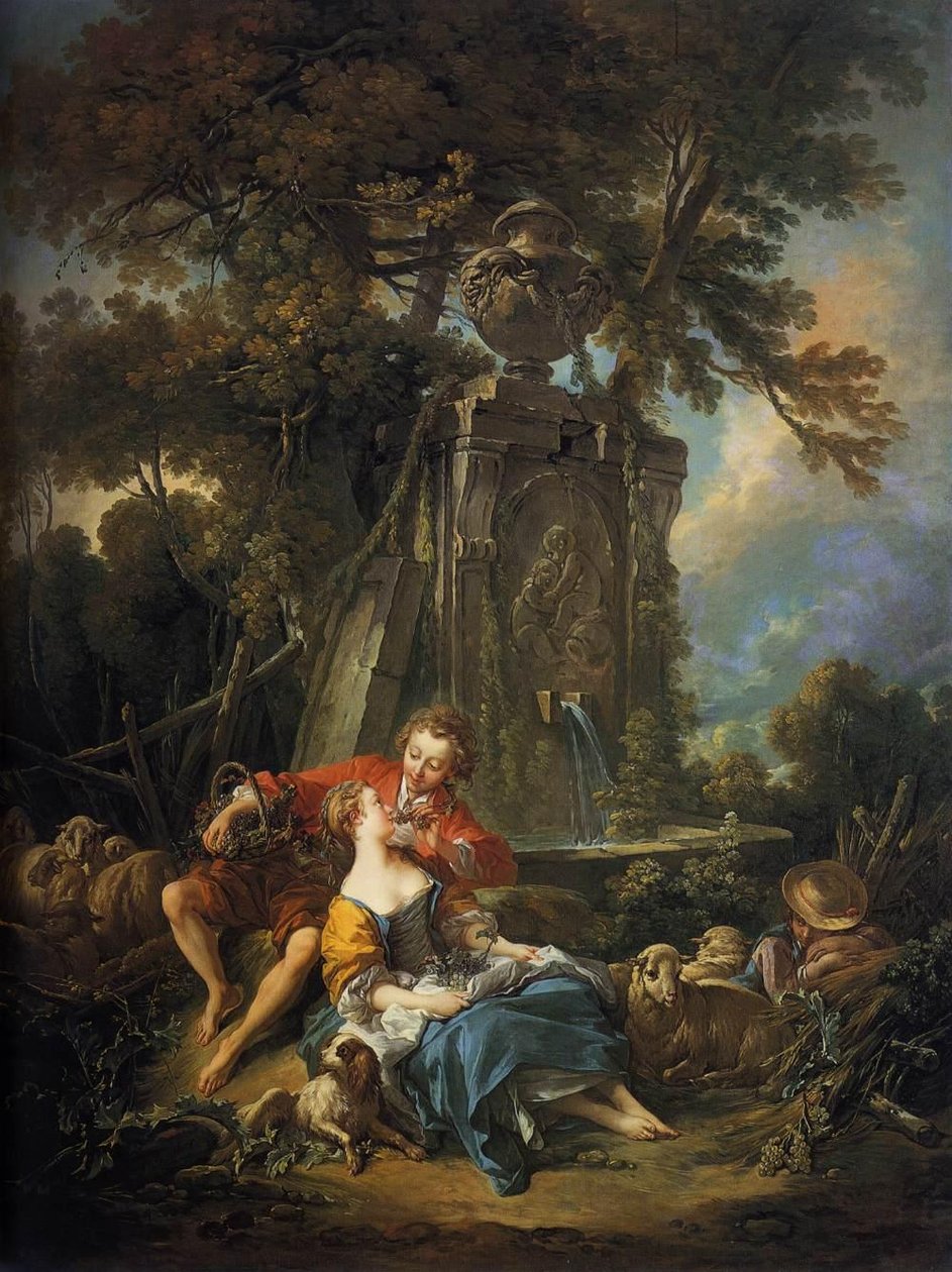 Un pastoral de otoño de François Boucher
