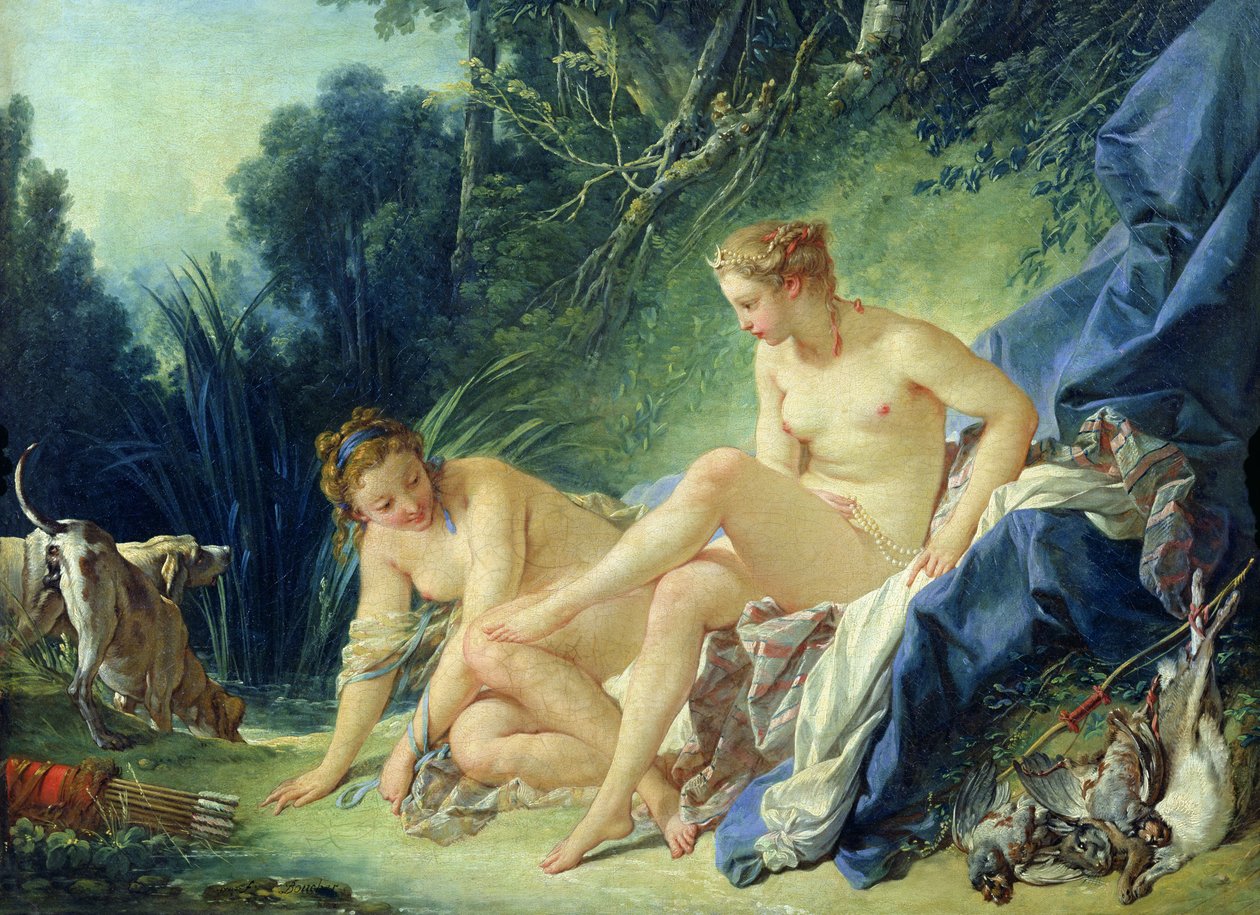 Diana saliendo de su baño, 1742 de François Boucher