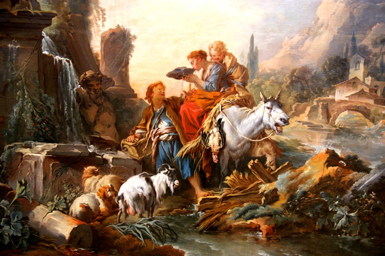 Descanso en la fuente en Alte Pinakothek de François Boucher