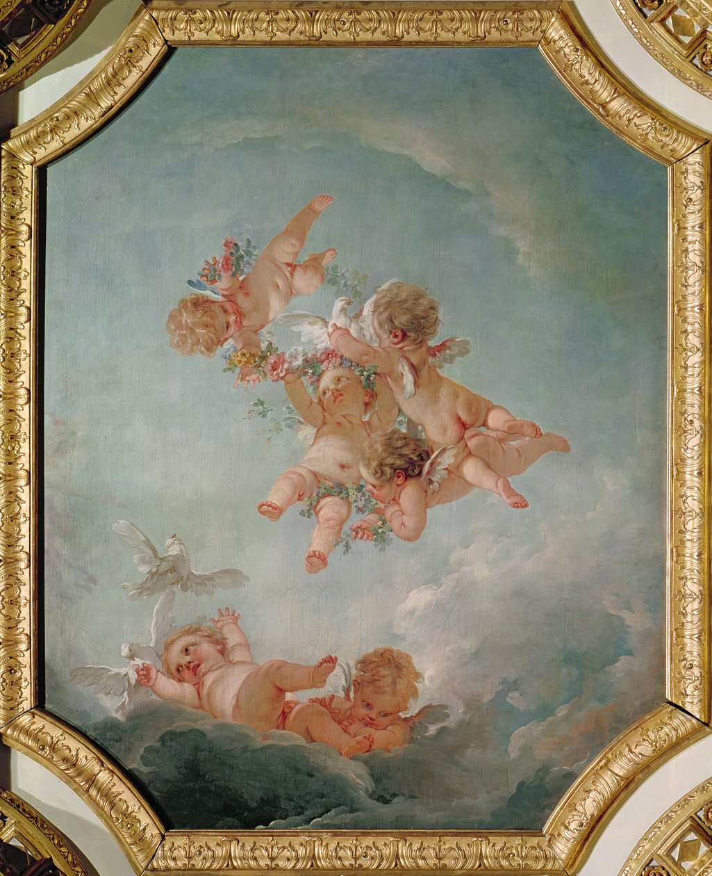 Primavera, de una serie de las Cuatro Estaciones en la Salle du Conseil de François Boucher