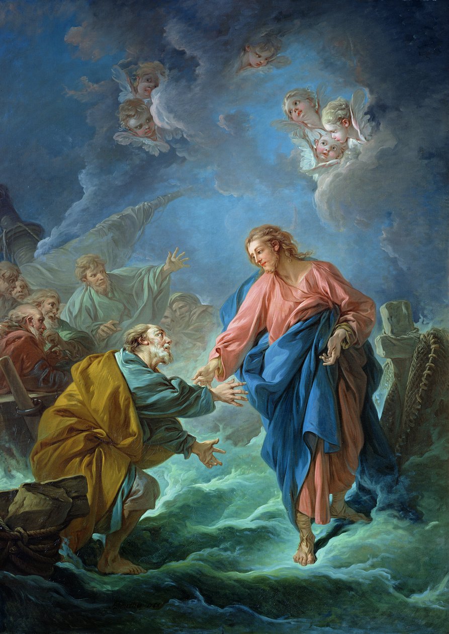 San Pedro invitado a caminar sobre el agua, 1766 de François Boucher