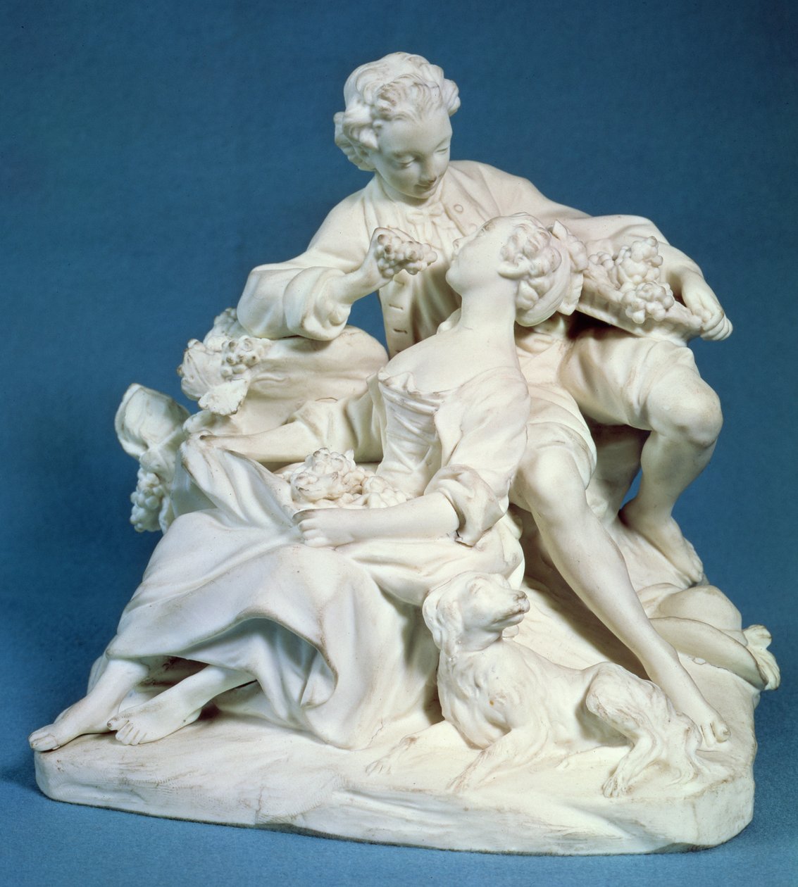 Los comedores de uvas (mármol) de François Boucher
