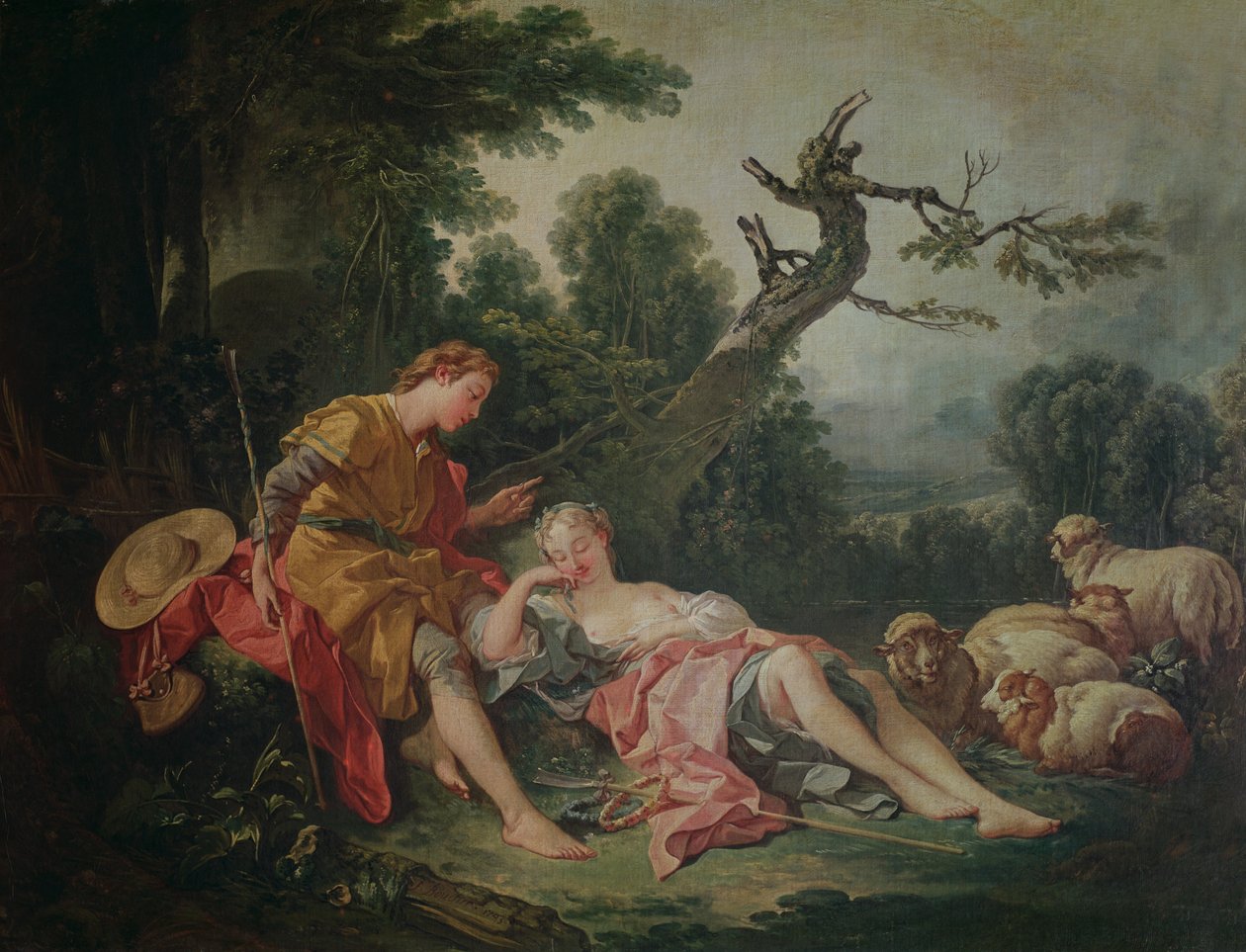 La pastora dormida de François Boucher