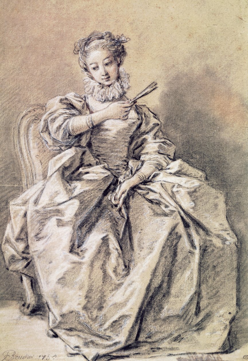 Mujer en traje español de François Boucher