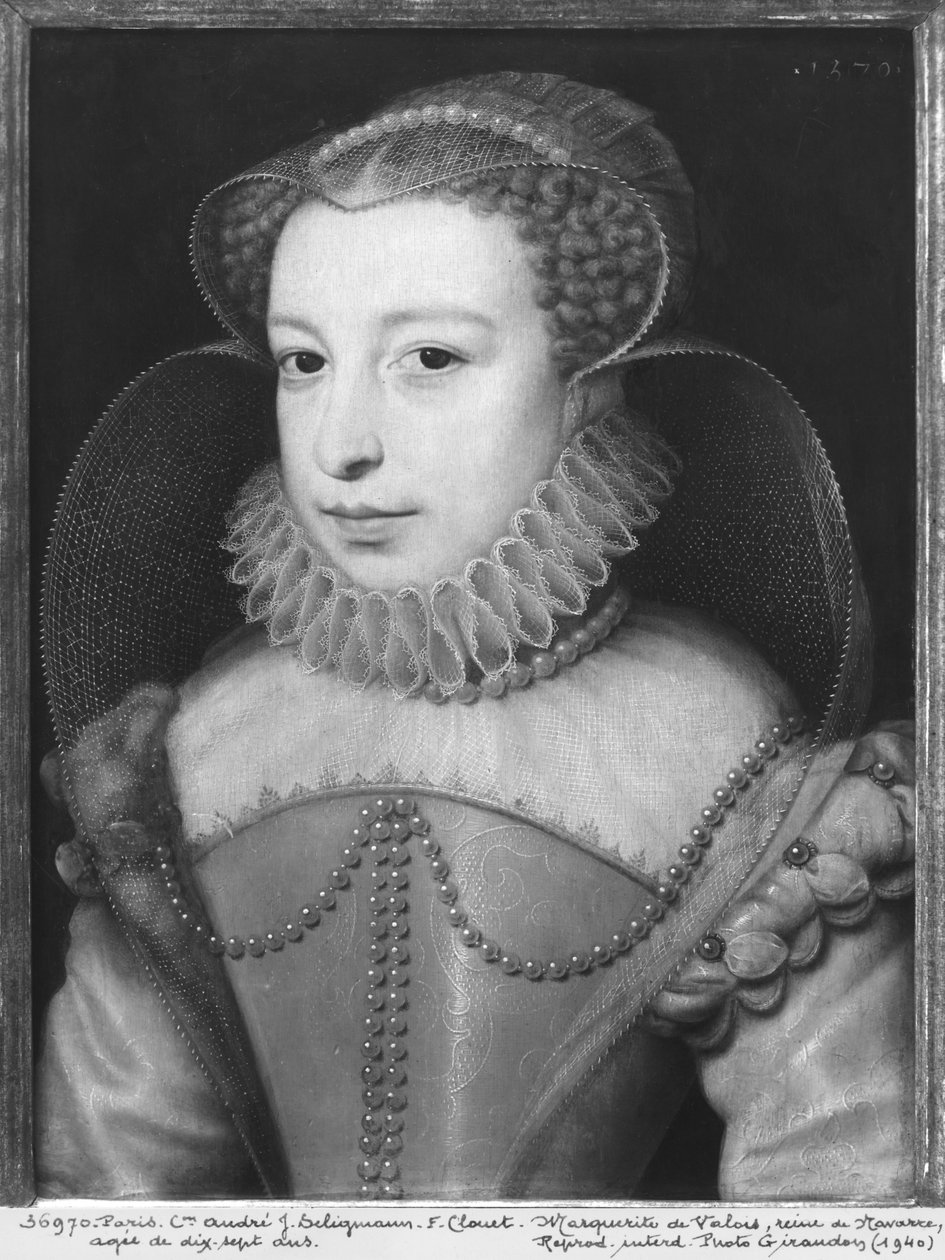 Marguerite de Valois (1553-1615) Reina de Navarra, conocida como Reina Margot, a los 17 años, 1570 de François Clouet