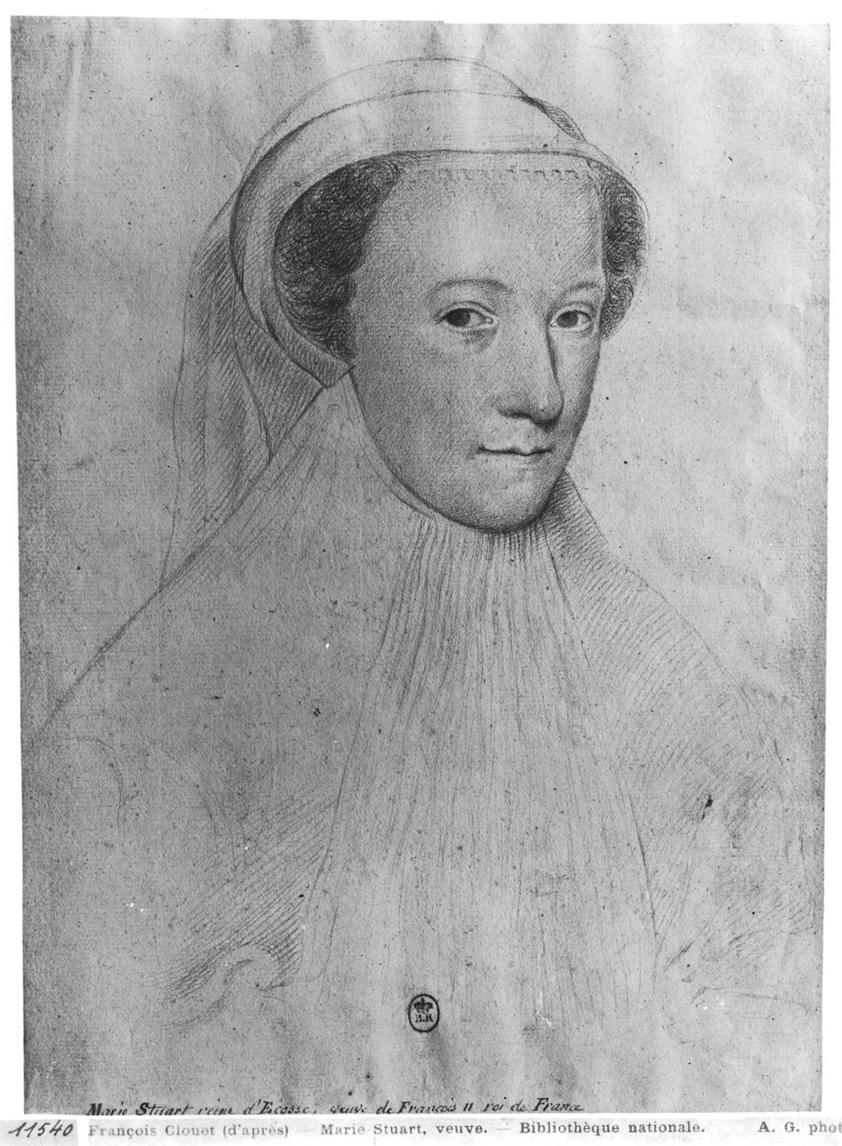 María, Reina de Escocia (1542-87) en luto blanco, 1560 de François Clouet